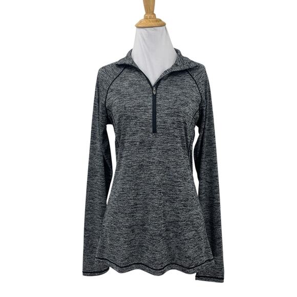 Under Armour Top Women M Medium Grey Semi Fitted HeatGear Reflective Long Sleeve - Picture 1 of 14